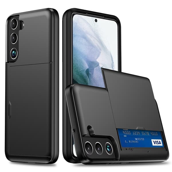 Samsung Galaxy S22 5G skal med en korthållare - Svart