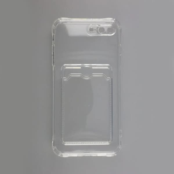 iPhone 7/8 Plus Stöttåligt Skal med Korthållare - Transparent