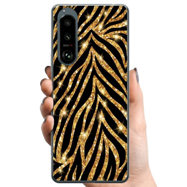 Sony Xperia 5 III TPU Mobildeksel Gull & Glitter