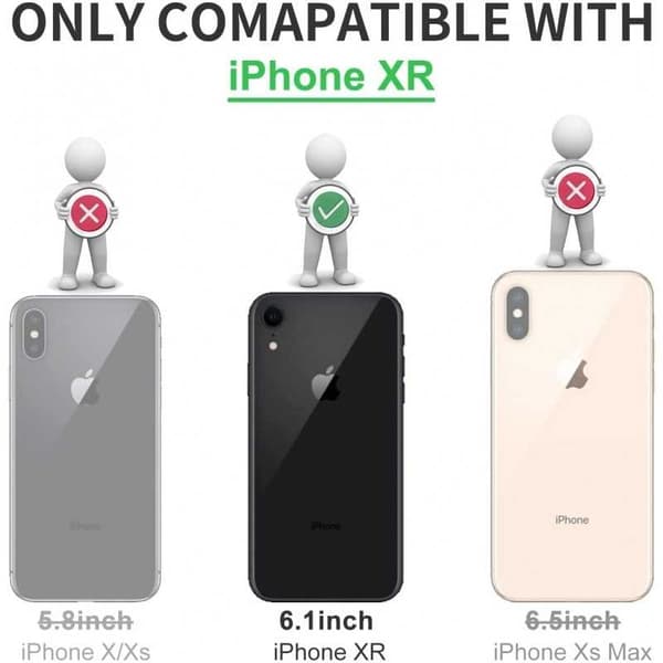 iPhone XR tyylikäs ja iskunkestävä kotelo Flawless sormustelineellä