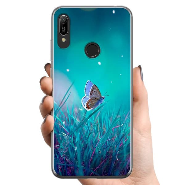 Huawei Y6 (2019) TPU Mobilcover Magisk Sommerfugl