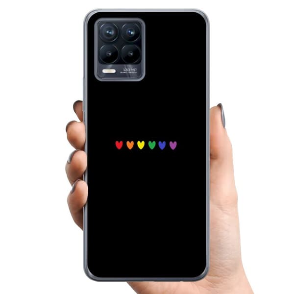 Realme 8 TPU Mobildeksel Stolt Hjerter