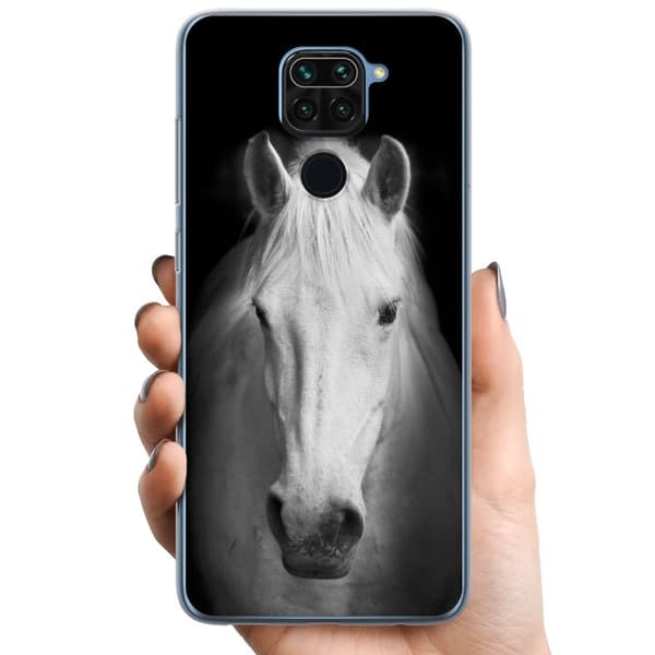Xiaomi Redmi Note 9 TPU Mobilcover Hvid Hest