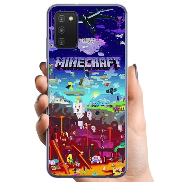 Samsung Galaxy A03s TPU Matkapuhelimen kuori MineCraft