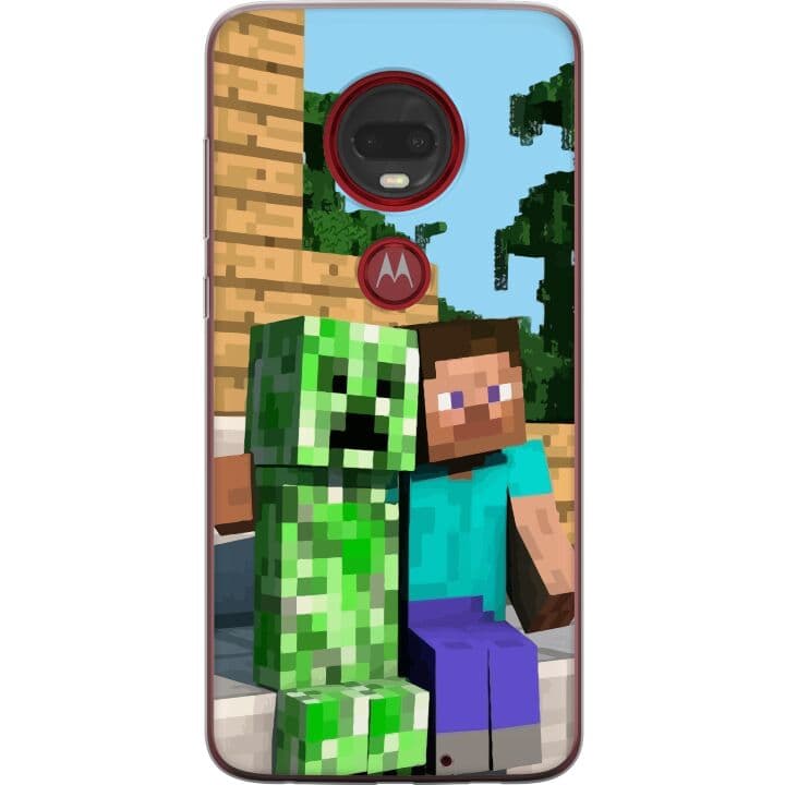 Motorola Moto G7 Plus Skal / Mobilskal - MineCraft
