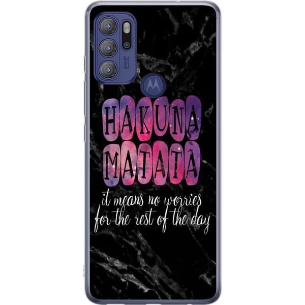 Motorola Moto G60S Gennemsigtig cover Hakuna Matata