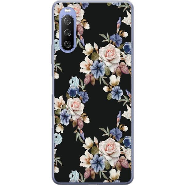 Sony Xperia 10 III Lite Läpinäkyvä kuori Kukat