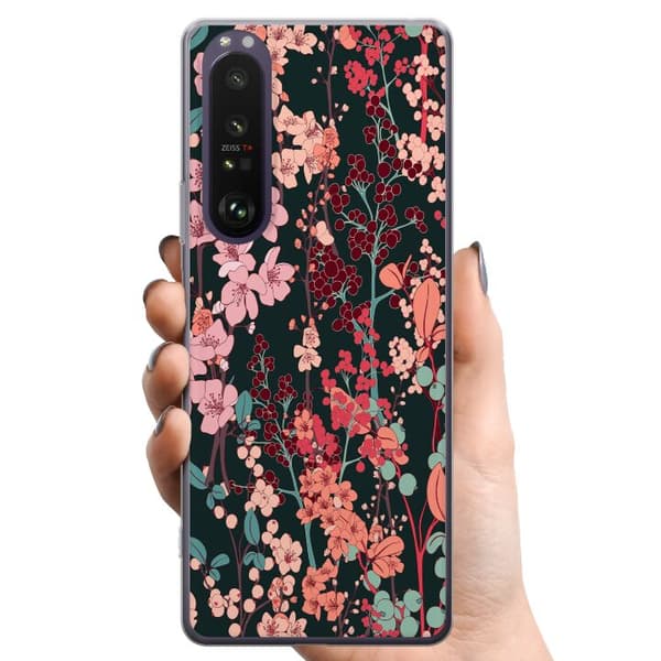 Sony Xperia 1 III TPU Matkapuhelimen kuori Kukat