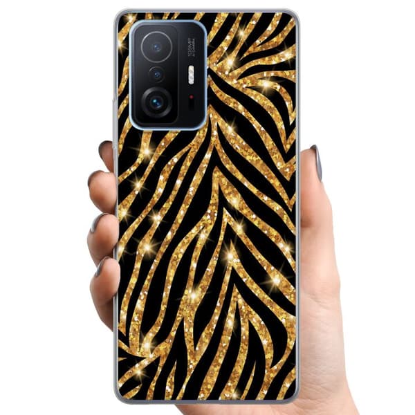 Xiaomi 11T TPU Mobilcover Guld & Glitter