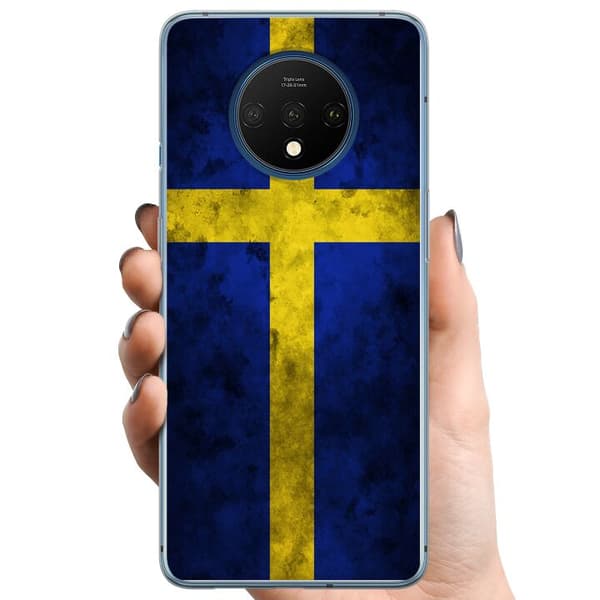 OnePlus 7T TPU Mobildeksel Sverige Flag