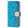 Miniatyrbillede 4 af 10: SKALO iPhone 13 Pro Max Croco Glittery tegnebog etui  - Blå