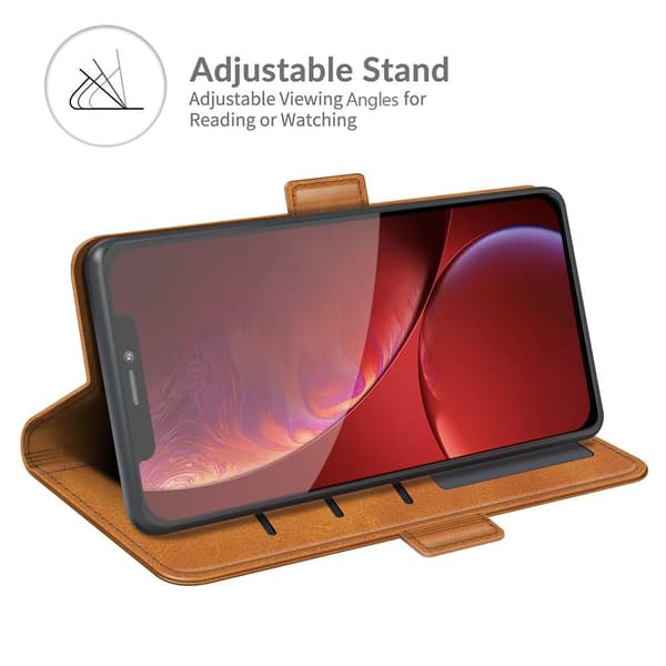 SKALO iPhone 13 Pro Max Premium Wallet Flip Cover - Lys brun