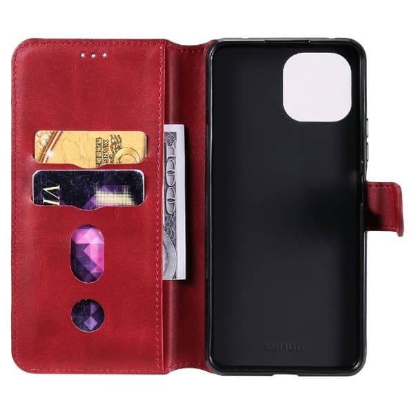 SKALO Xiaomi Mi 11 Lite Classic Pungetui - Rød