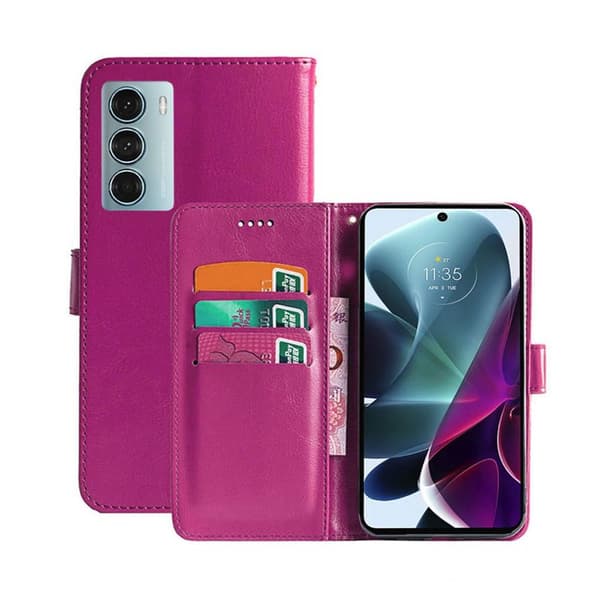 Wallet Cover 3-kort Motorola Edge S30 : farve - lyserød