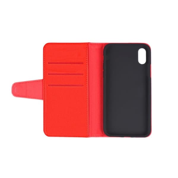 iPhone X/XS Plånboksfodral Stativ och extra Kortfack G-SP - Röd
