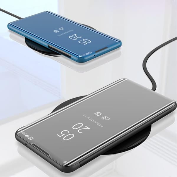 SKALO Xiaomi Mi 11 Lite Clear View Mirror Lompakko - Musta