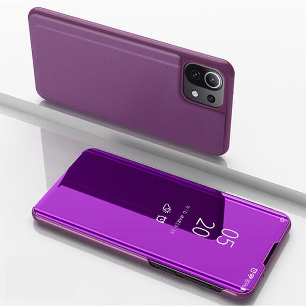 SKALO Xiaomi Mi 11 Lite Clear View Mirror Lompakko - Violetti