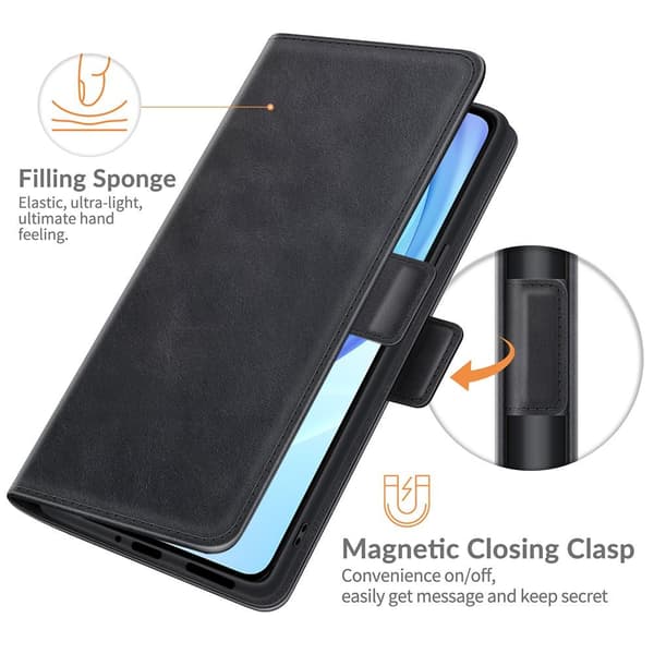 SKALO Xiaomi Mi 11 Lite Premium Plånboksfodral - Svart