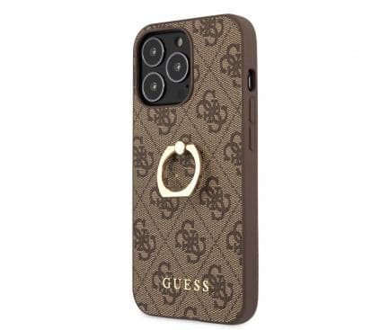 Guess 4G Ring Collection iPhone 13 Pro Hybrid Skal - Brun