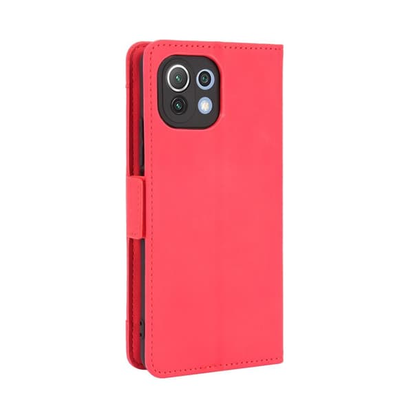 SKALO Xiaomi Mi 11 Lite 6-lokeroa Lompakkokotelo - Punainen