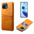 Pikkukuva 1 / 4: SKALO Xiaomi Mi 11 Lite PU-nahkainen Korttikotelo - Vaaleanruskea