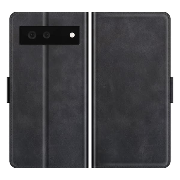 SKALO Google Pixel 6 Premium Wallet Lompakkokotelo - Musta