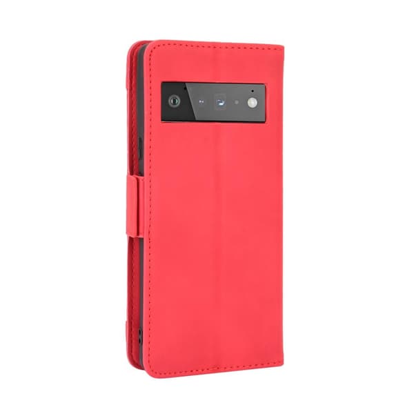 SKALO Google Pixel 6 Pro 6-lokeroa Lompakkokotelo - Punainen