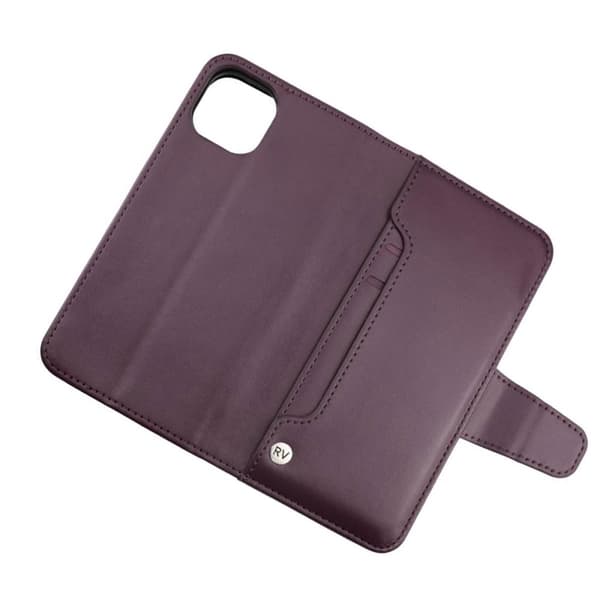 iPhone 13 Plånboksfodral Extra Kortfack Rvelon - Mörklila