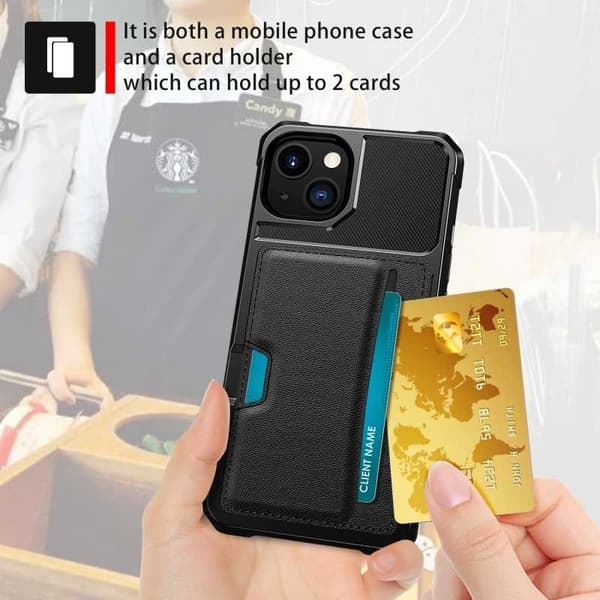 iPhone 13 Support Resistent Shell med kortrum Solid V2
