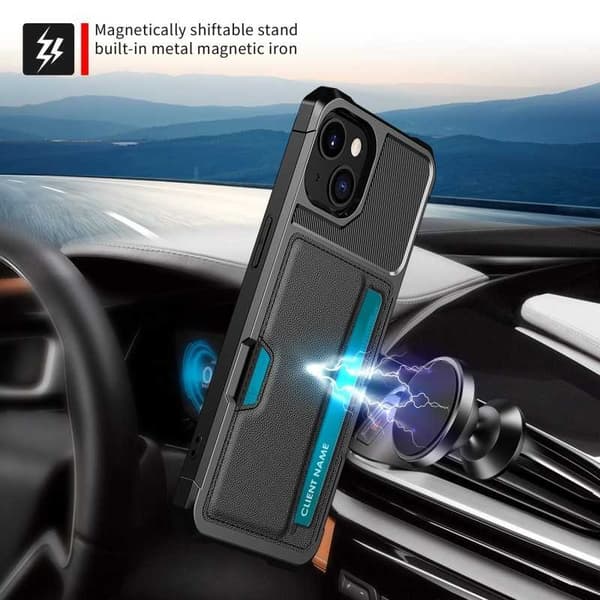 iPhone 13 Support Resistent Shell med kortrum Solid V2