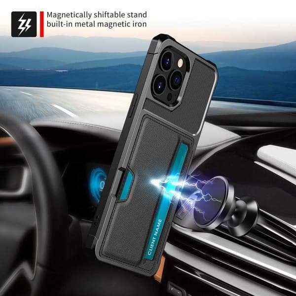 iPhone 13 Pro stødsikkert cover med kortrum Solid V2
