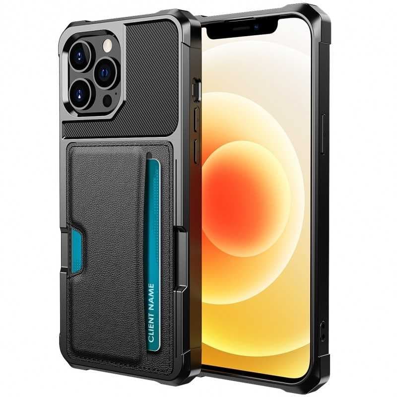 iPhone 13 Pro Stöttåligt Skal med Kortfack Solid V2