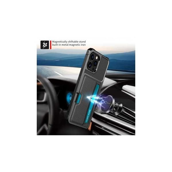 iPhone 13 Pro Max stødsikkert cover med kortrum Solid V2