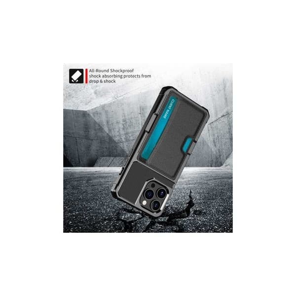 iPhone 13 Pro Max stødsikkert cover med kortrum Solid V2