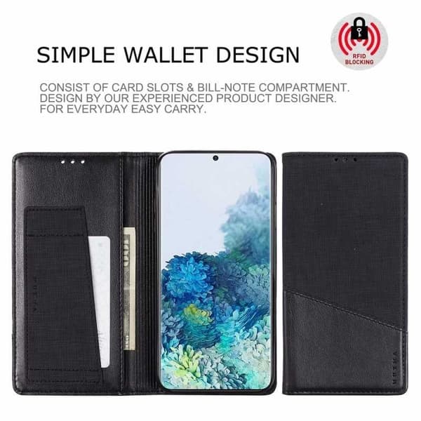 Samsung S21 FE Elegant Fodral i PU-Läder med RFID Block