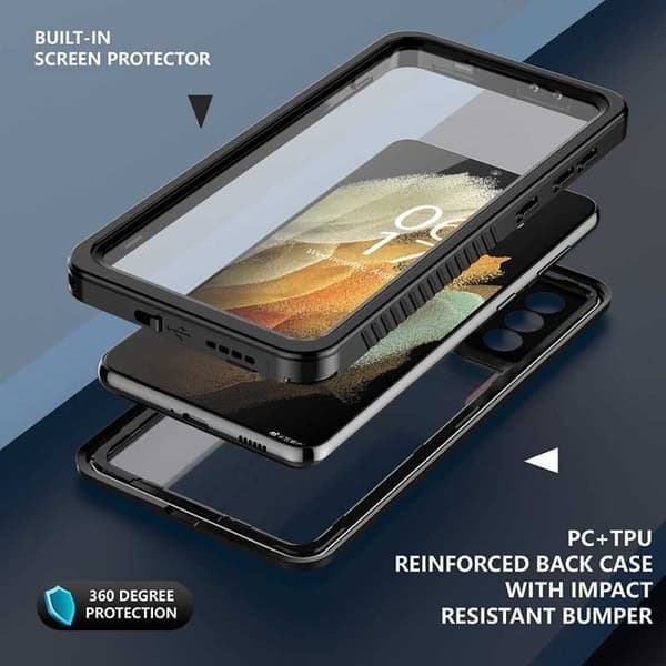 Samsung S21 FE Heltäckande Vattentät Premium Skal - 2m