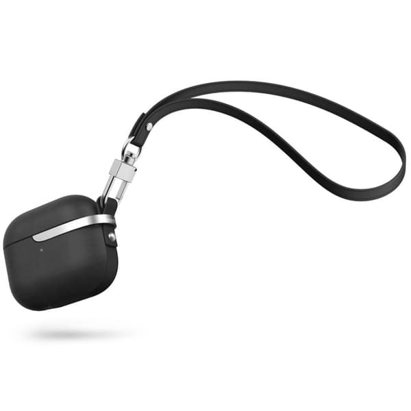 Moshi Pebbo Luxe AirPods 3 Päällinen PU-nahkaa Musta