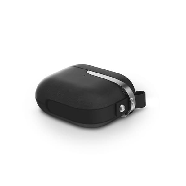 Moshi Pebbo Luxe AirPods 3 Päällinen PU-nahkaa Musta
