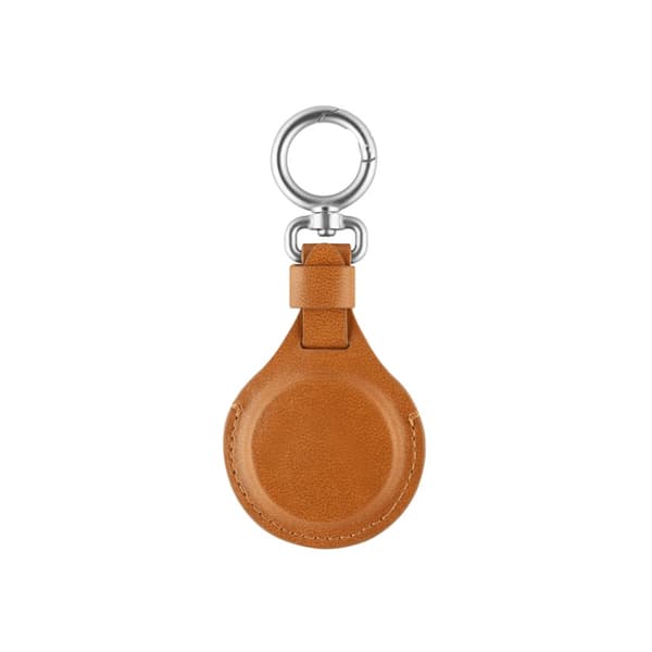 Moshi AirTag Hållare PU-Läder Brun