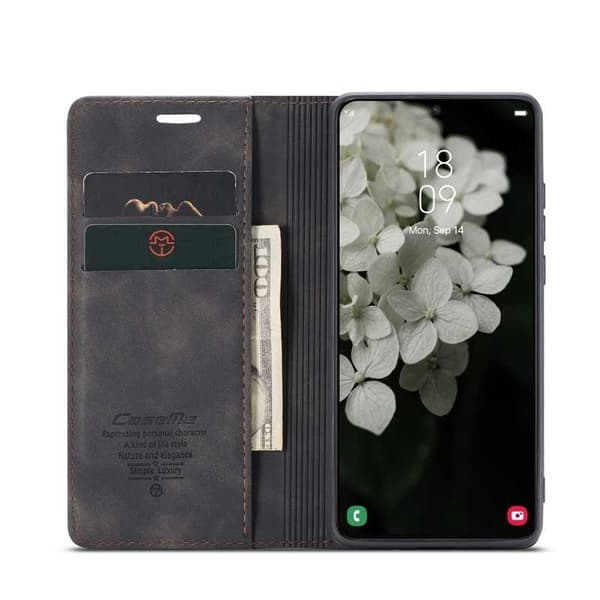 Samsung S21 FE Exklusivt Elegant Flipfodral CaseMe 3-FACK