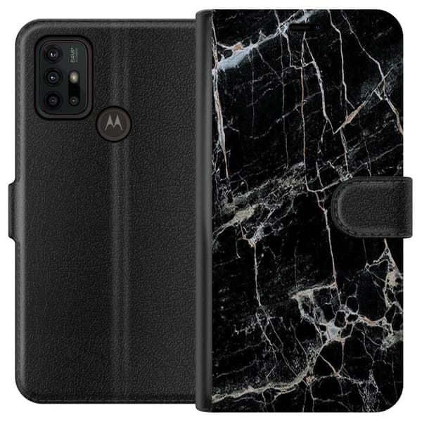 Motorola Moto G30 Lommeboketui Svart marmor