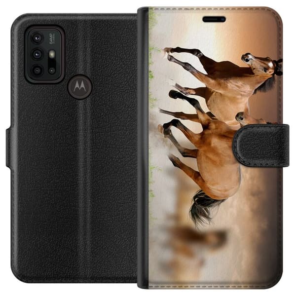 Motorola Moto G30 Tegnebogsetui Heste