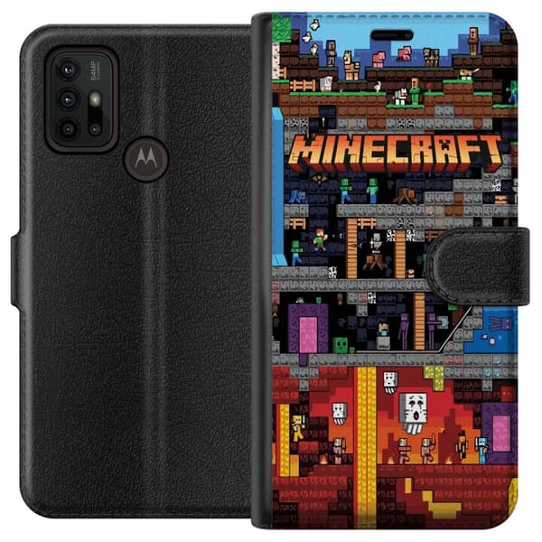 Motorola Moto G30 Tegnebogsetui Minecraft