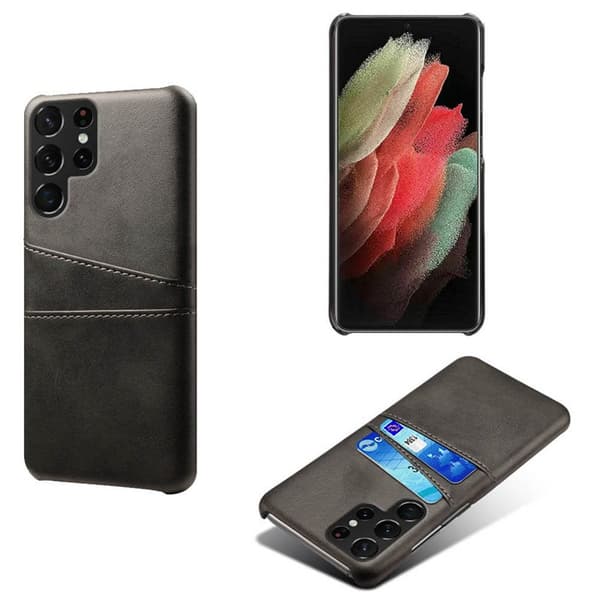 Retro-kuori hedelmäpeleillä Samsung Galaxy S22 Ultra : väri - Tummanharmaa