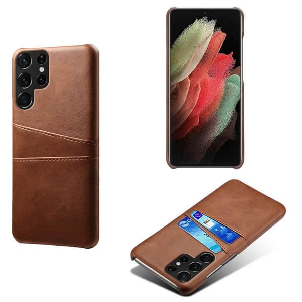 Retro-kuori hedelmäpeleillä Samsung Galaxy S22 Ultra : väri - ruskea