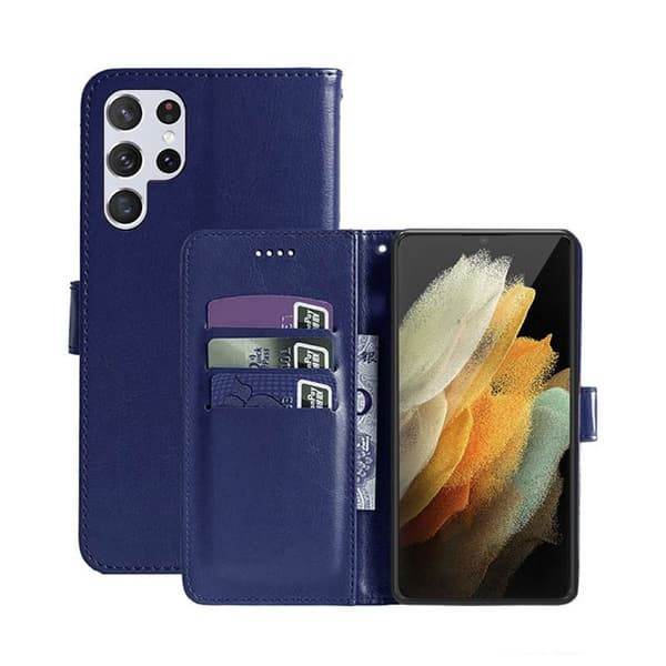 Wallet Cover 3-kort Samsung Galaxy S22 Ultra : farve - mørk