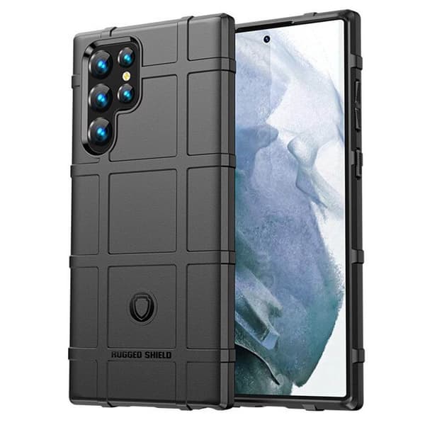 Robust skjold deksel Samsung Galaxy S22 Ultra : Farge - Svart