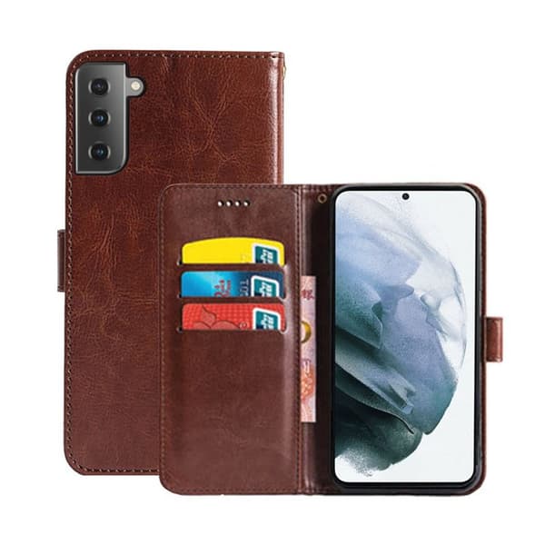 Lommebokdeksel 3-kort Samsung Galaxy S22 : Farge - brun