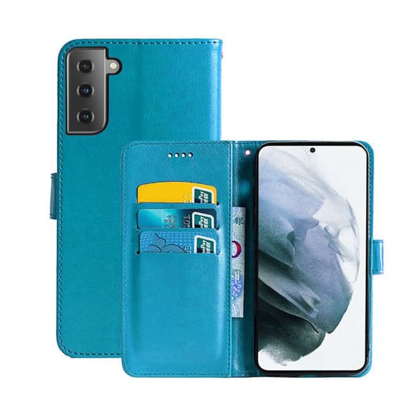 Lommebokdeksel 3-kort Samsung Galaxy S22 : Farge - Lyse blå