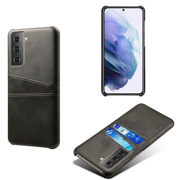 Retro skal med kortplatser Samsung Galaxy S22 : Färg - Mörk Grå